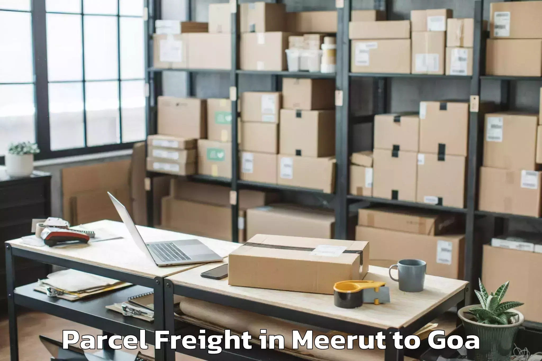 Reliable Meerut to Chandor Parcel Freight